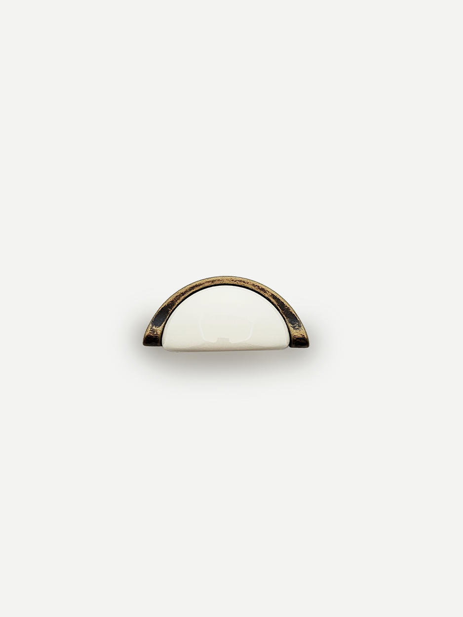 ALBA CERAMIC KNOB IN SMALL FOR KITCHEN DRAWERS AND SIDE TABLE DRAWERS - GLITTERS HARDWARE