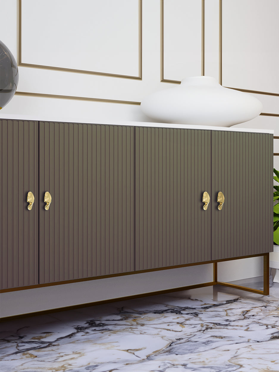 Decorative brass knobs for luxury villa cabinetry and storage