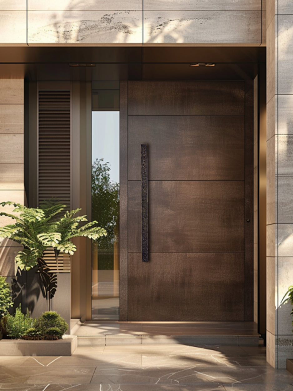 Designer front door handles with sleek contemporary design
