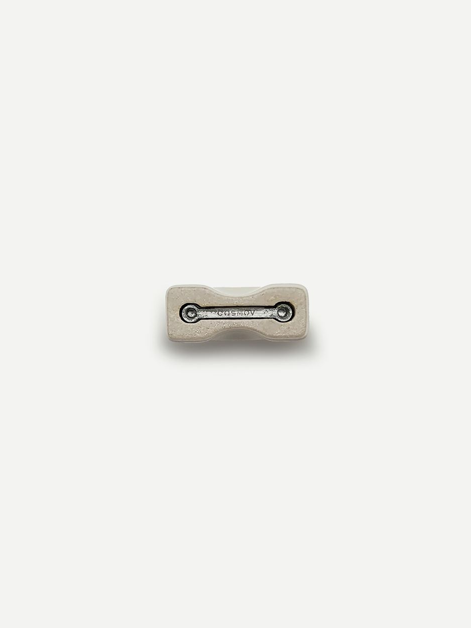 BLANC SMALL CABINET KNOB IN GLOSSY CERAMIC - GLITTERS HARDWARE