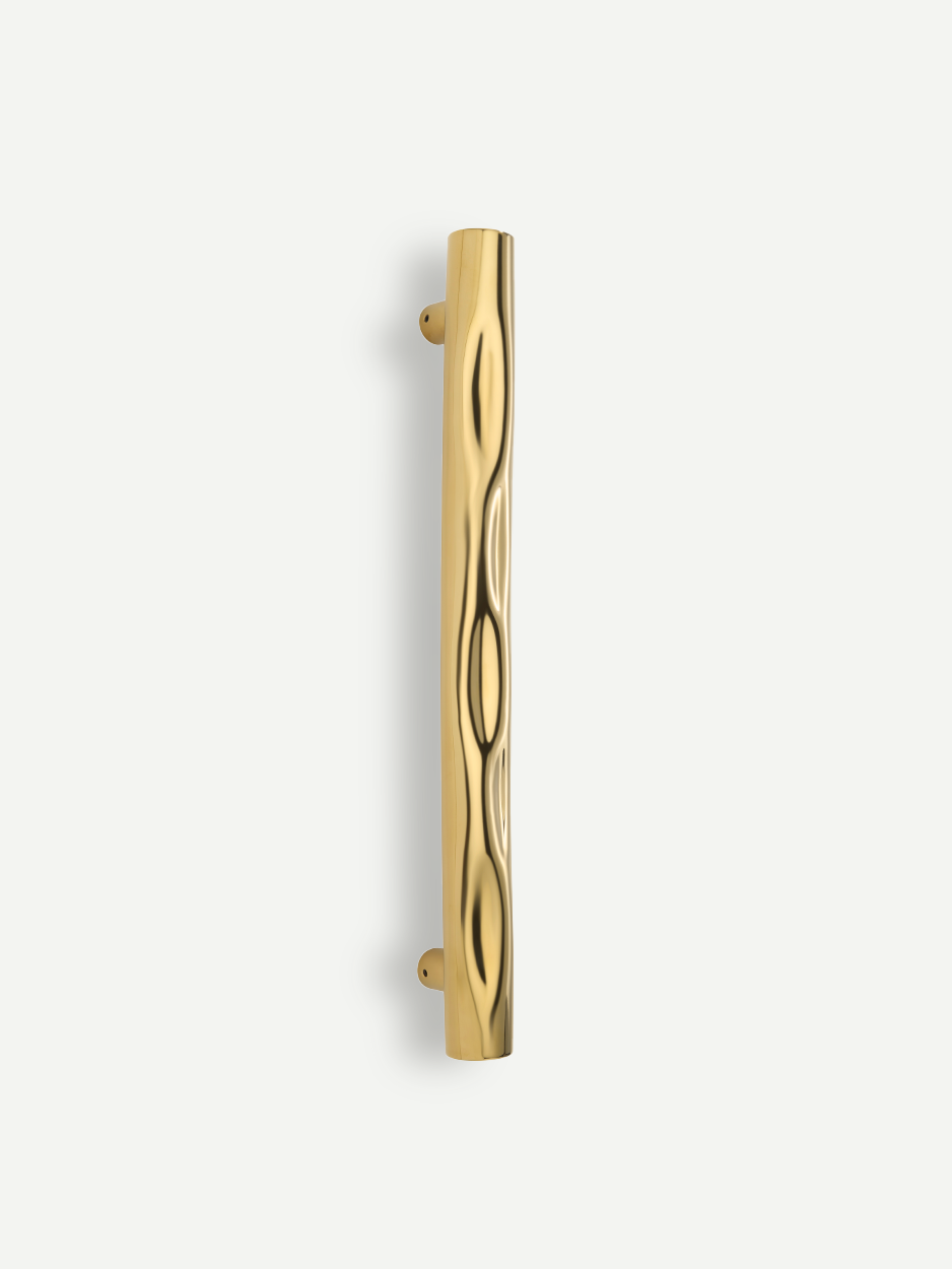 Premium stainless steel exterior door pull with polished finish