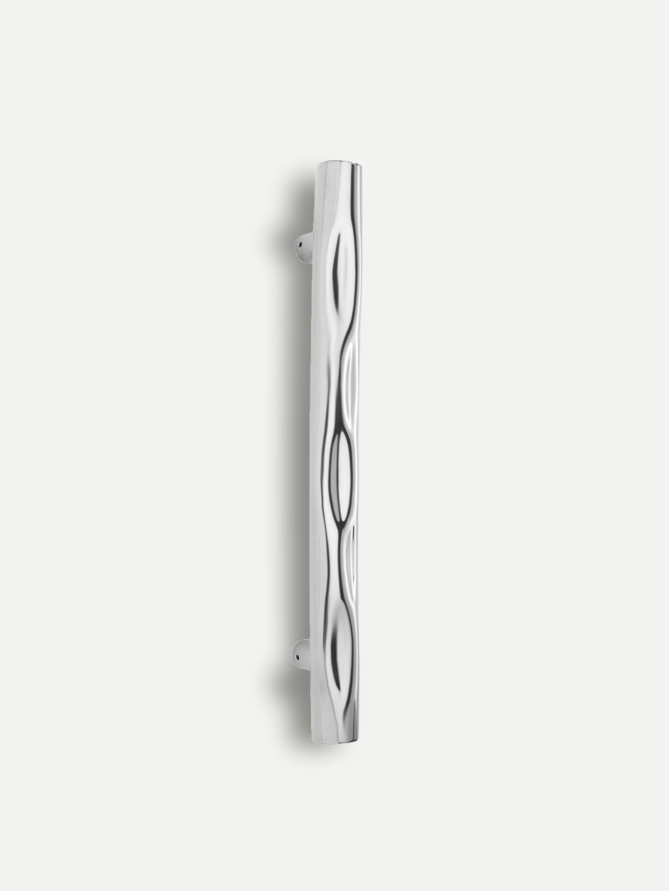 Modern stainless steel front door handle for contemporary homes