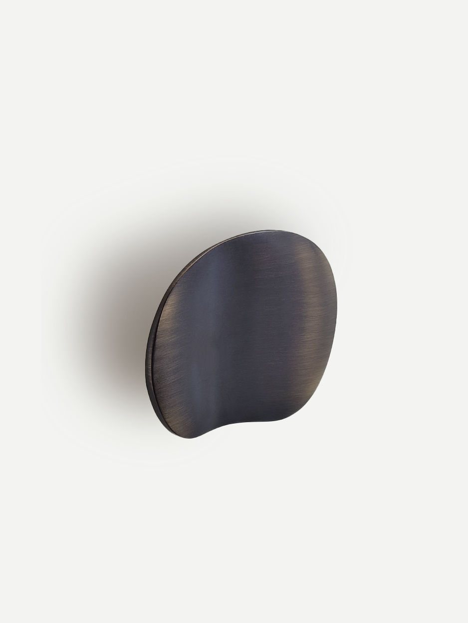 Minimalist cabinet knobs and bar pulls for modern furniture in bronze