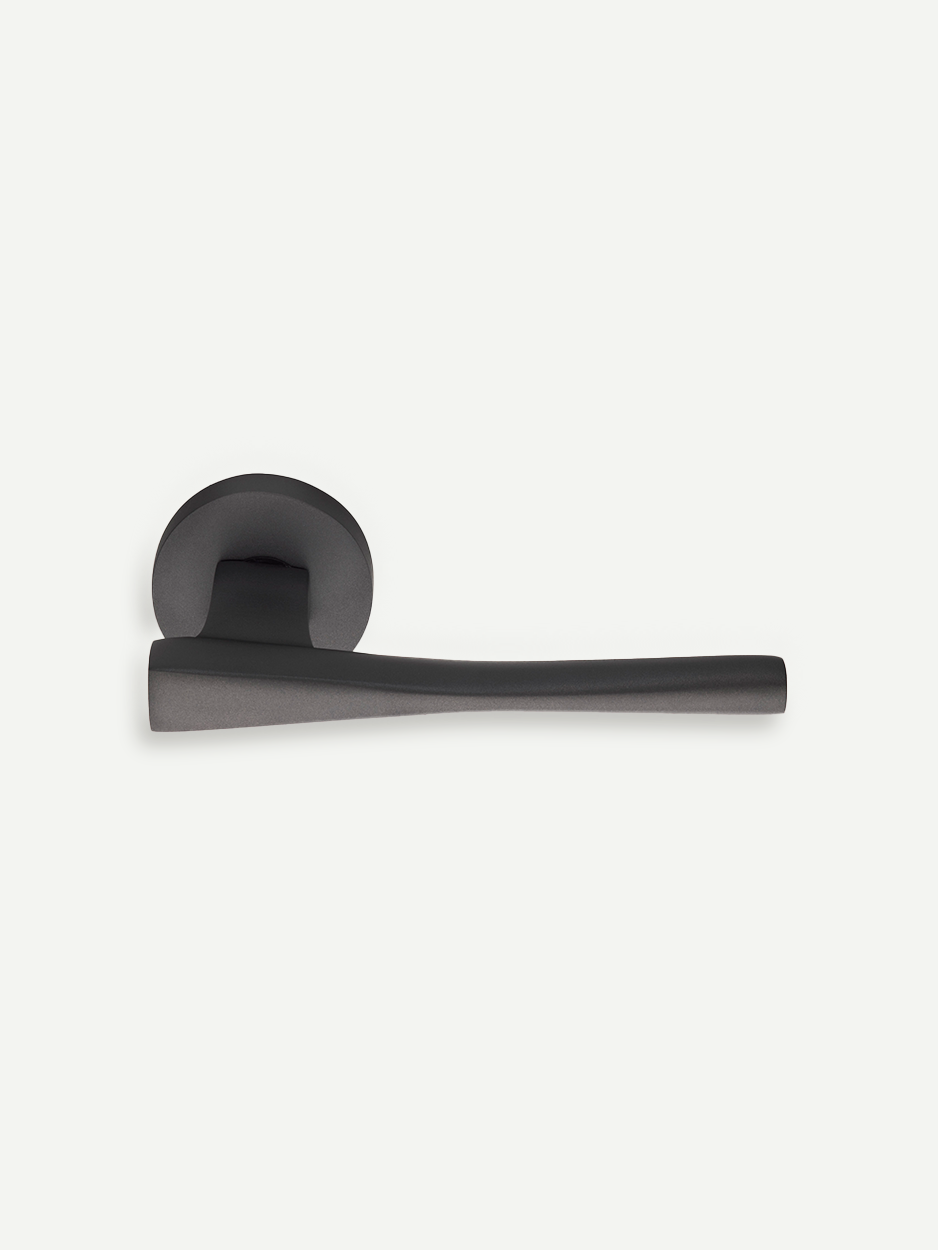 Grey graphite lever handle for interior doors - GLITTERS HARDWARE