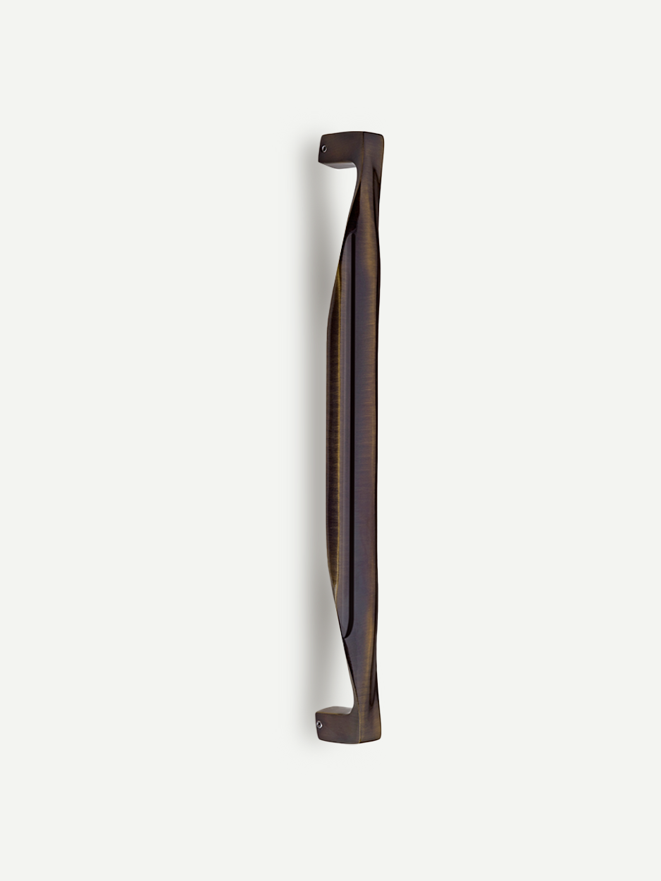 Sleek wardrobe handles in bronze finish for contemporary wardrobes