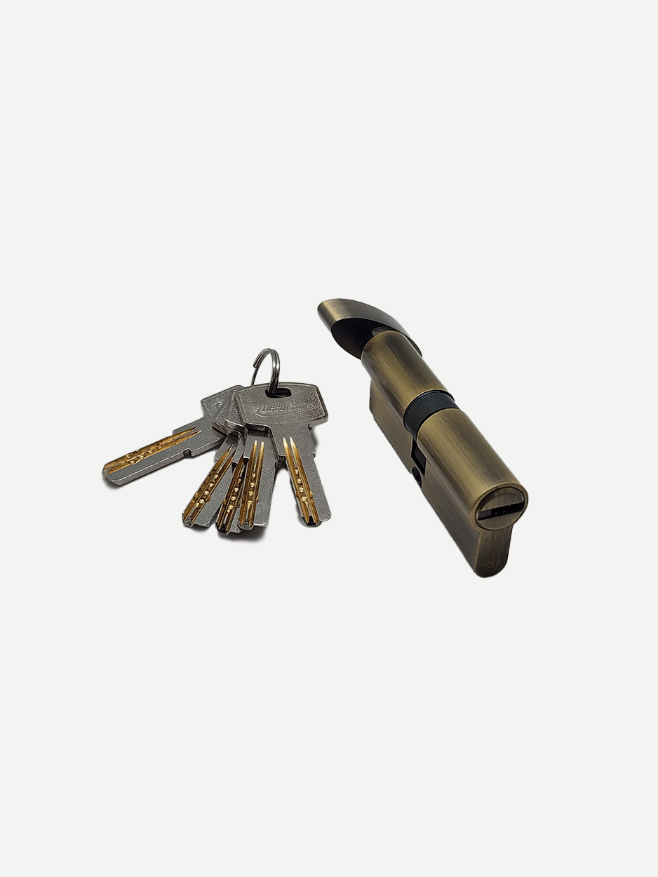 KEY KNOB CYLINDER IN BRONZE - GLITTERS HARDWARE