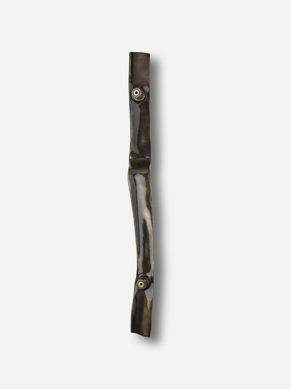 Contemporary sculpted front door handles for designer houses