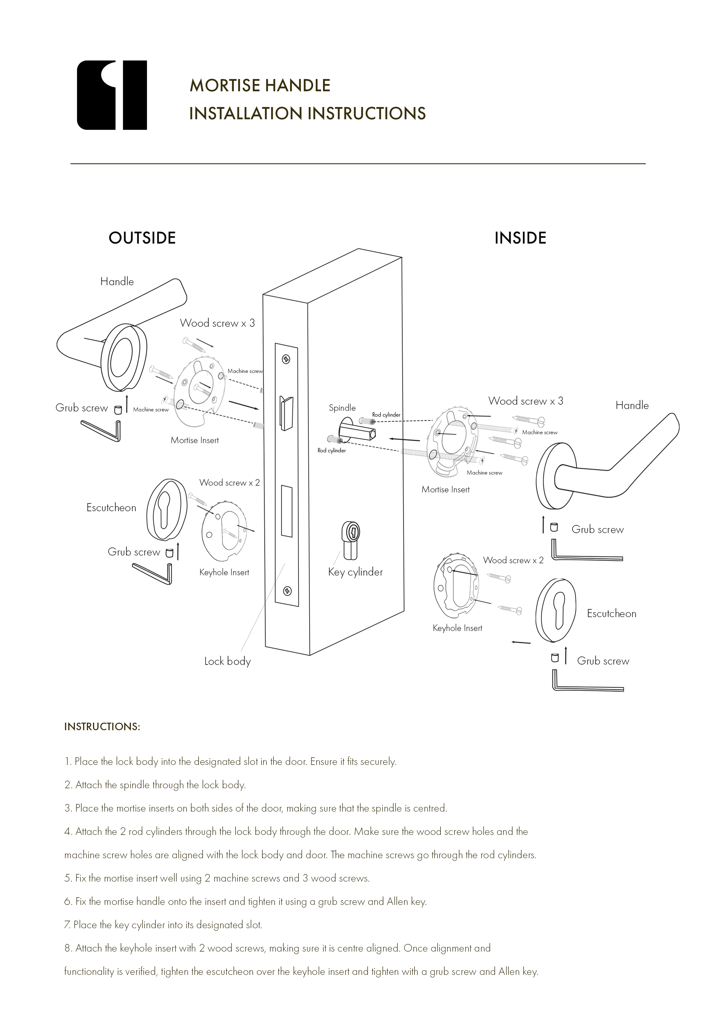 Lever Handles for Passage and Privacy Doors, Bedrooms and Bathrooms