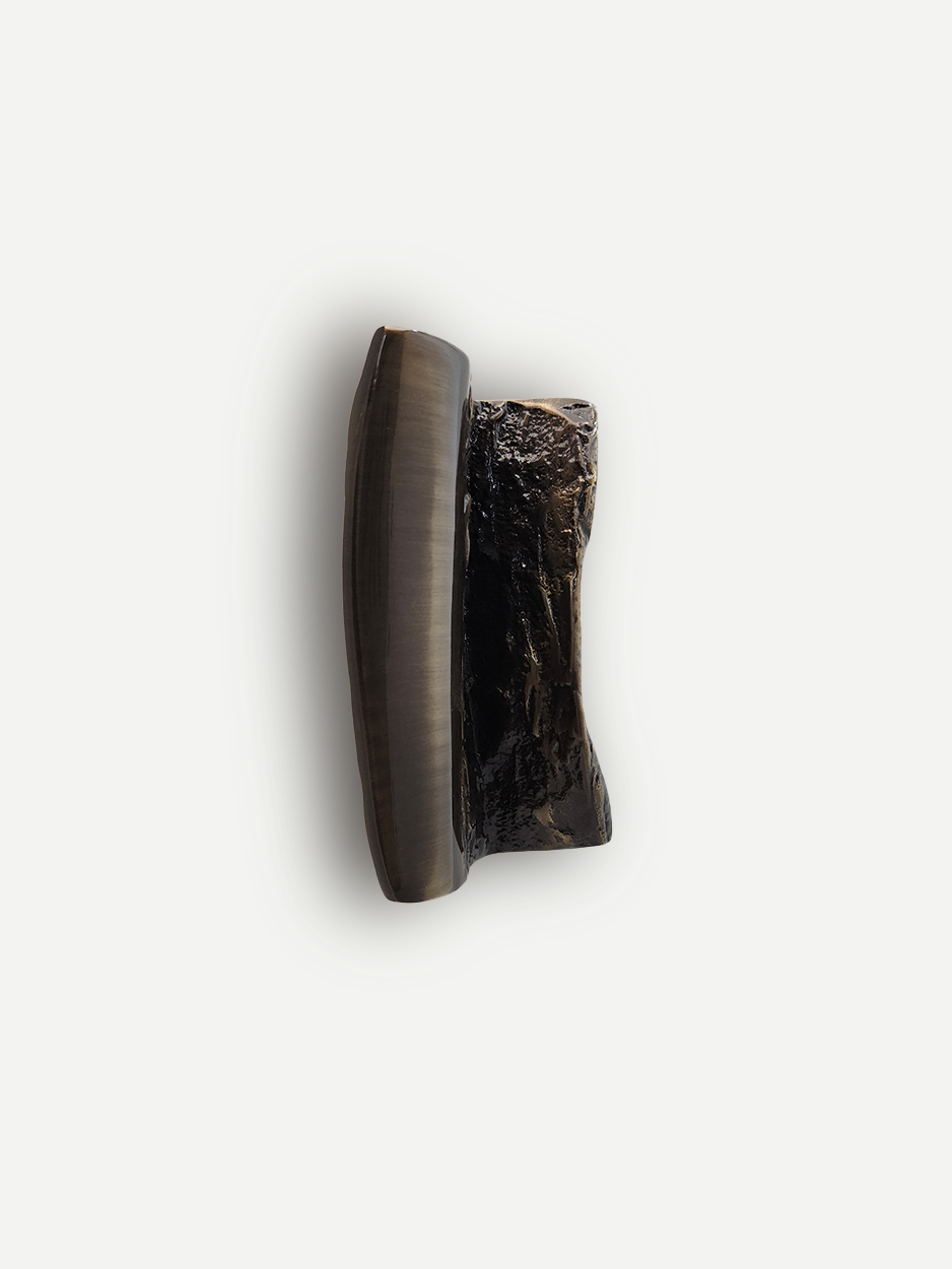 Rectangle cabinet pull handle in bronze finish for tall pantry doors