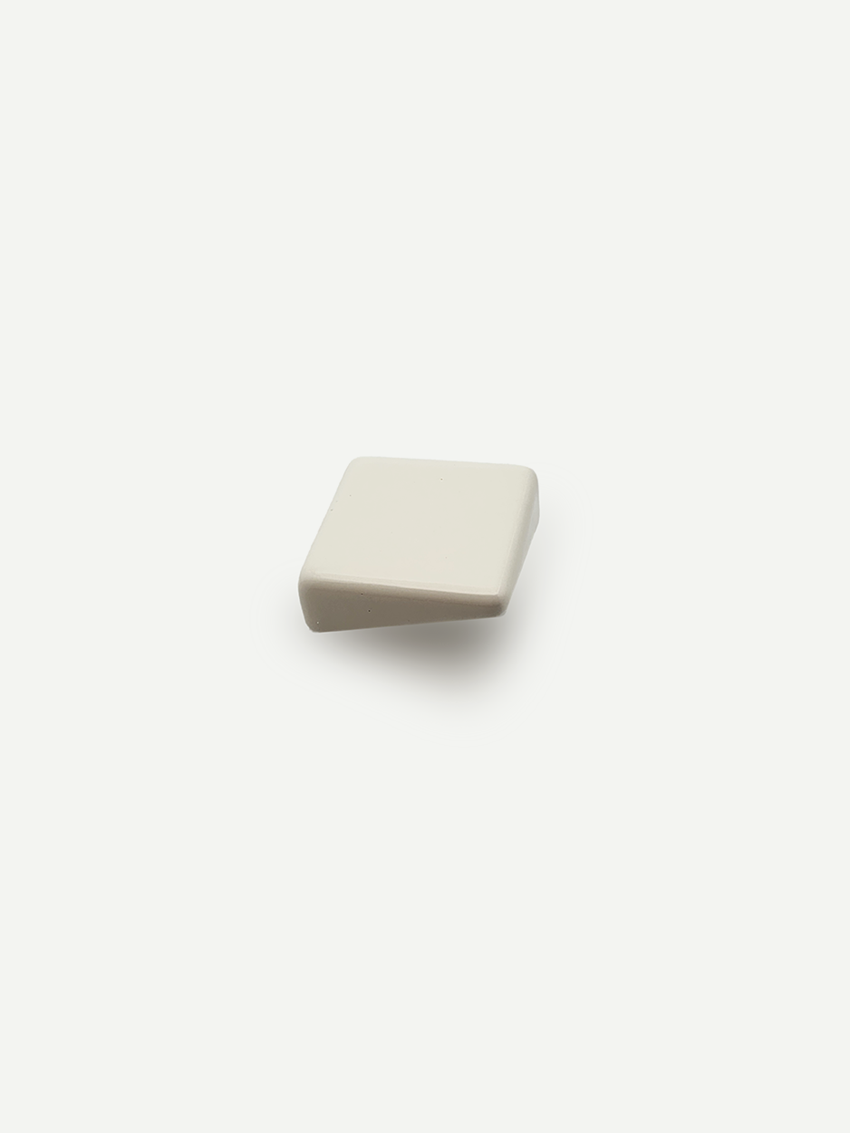 PETRA WHITE MODERN HANDMADE CERAMIC KNOB - GICK 5 - GLITTERS HARDWARE