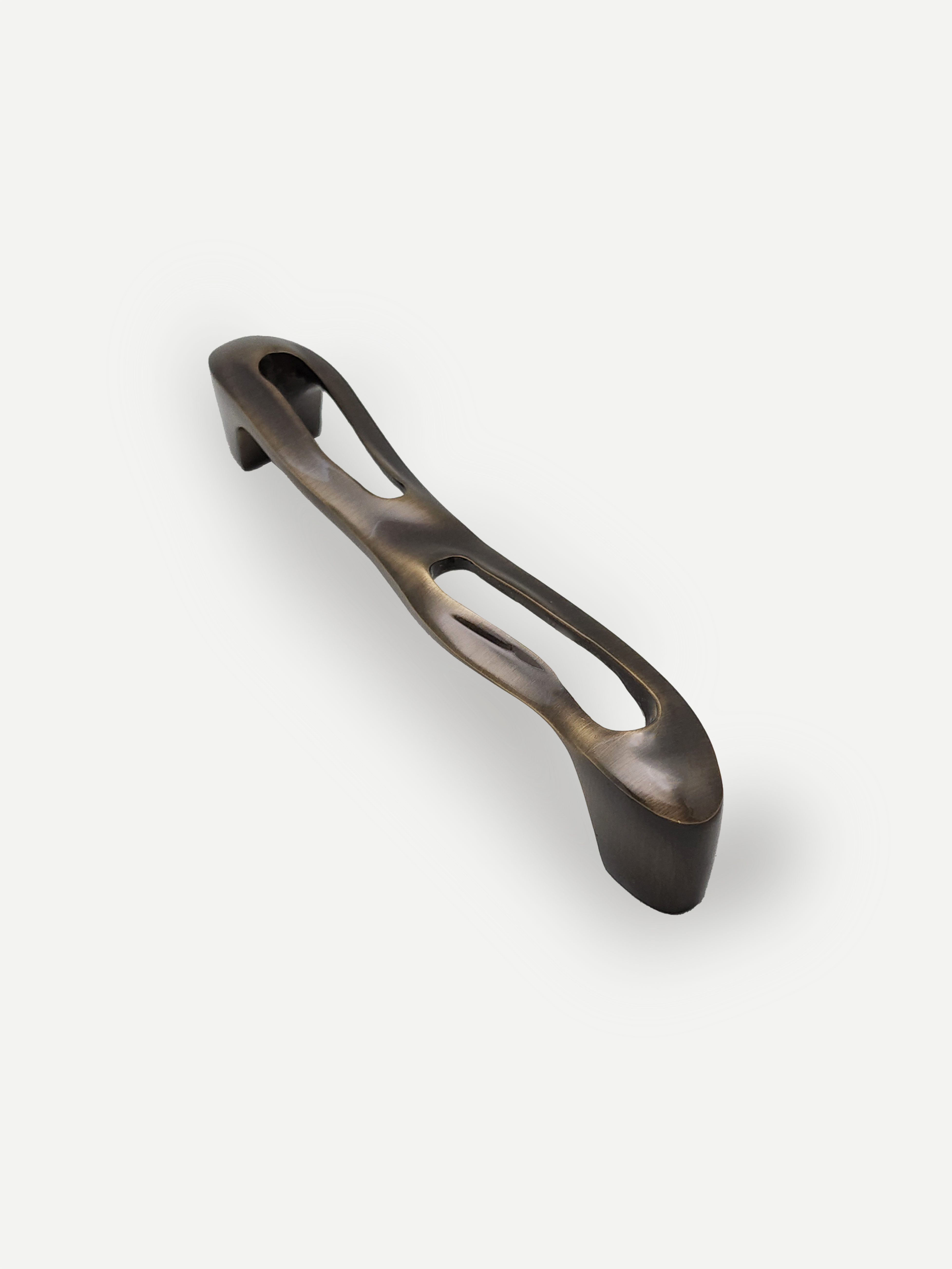 Bronze handle on a white background