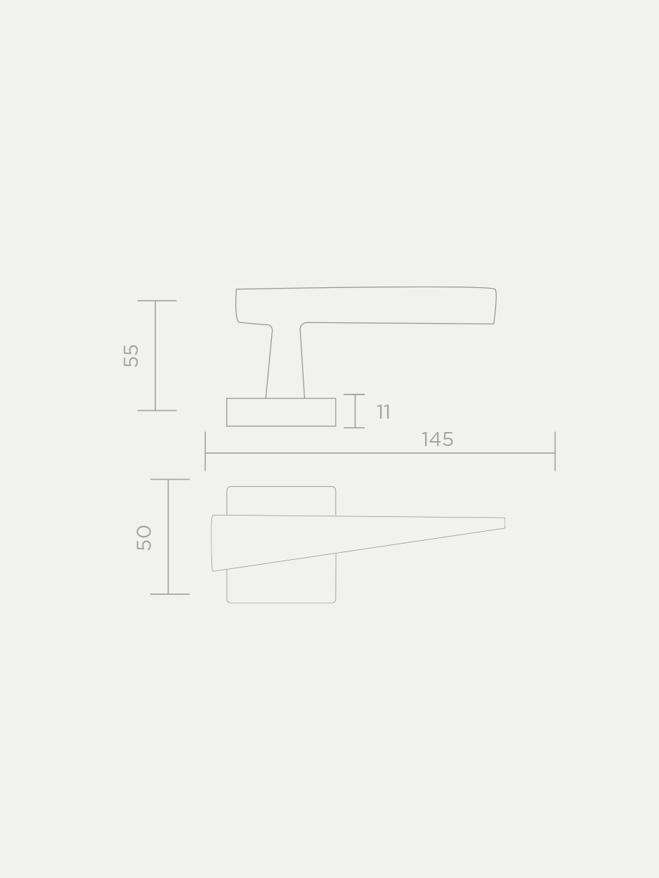 Minimalist lever door handle set for luxury villas