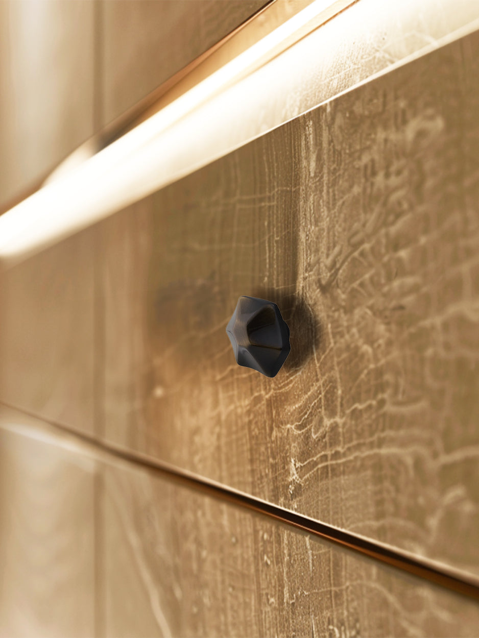 Luxury solid brass knobs for high-end wardrobes and kitchens
