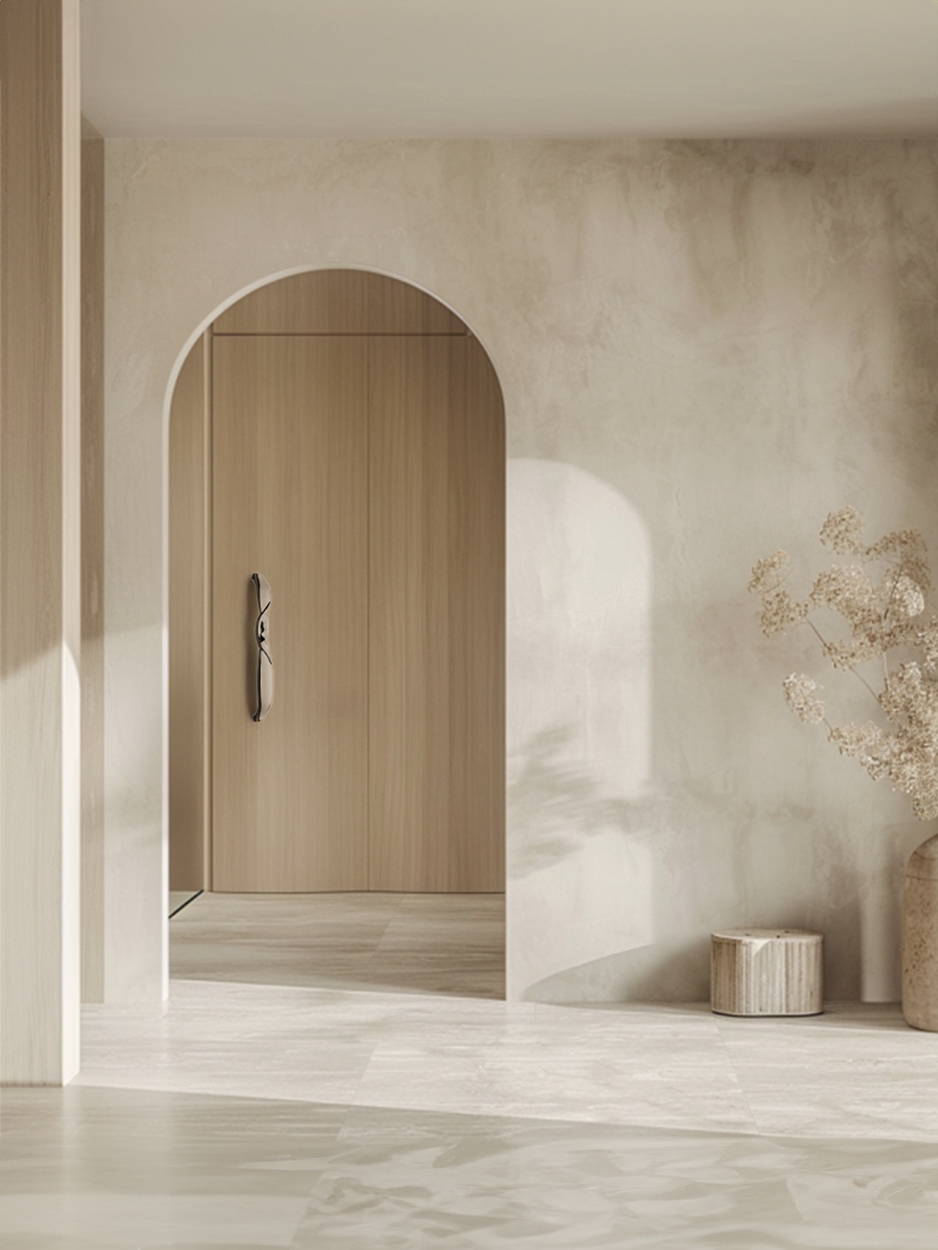 Contemporary front door handles with European-inspired design