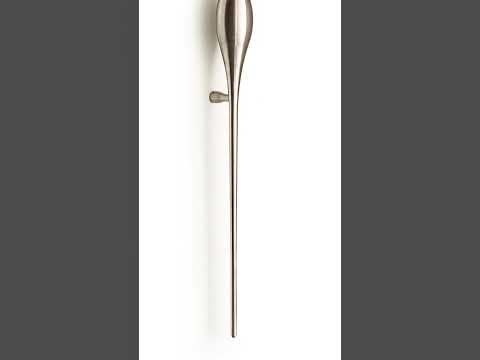 SCEPTER door handle in stainless steel finish. This image emphasizes the handle’s sleek, modern design with a contemporary appeal. The stainless steel finish provides a cool, polished look, making it an ideal choice for both personal and commercial spaces seeking a stylish and luxurious front door pull handle.