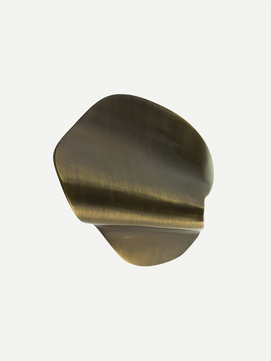 Designer kitchen pulls hand-crafted in brass.