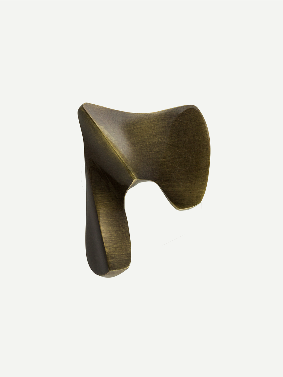Sculptural cabinet pulls for luxury dresser designs.