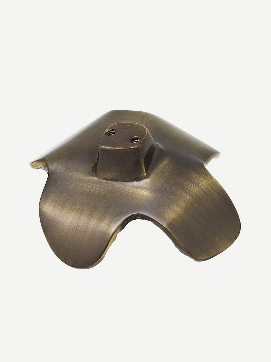 Solid brass cabinet pull handle for architectural projects in bronze