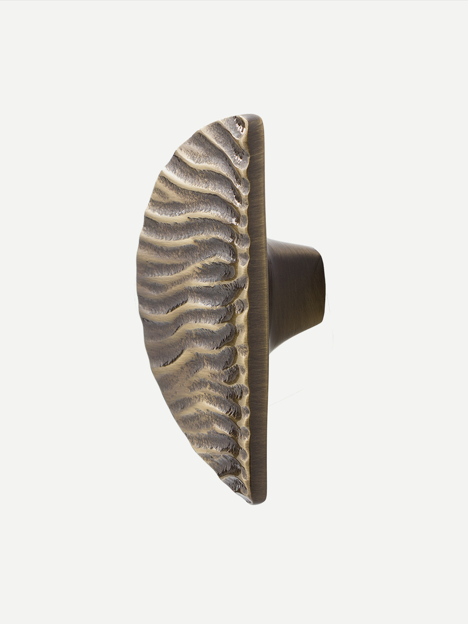 Handcrafted brass pull handle for cabinets