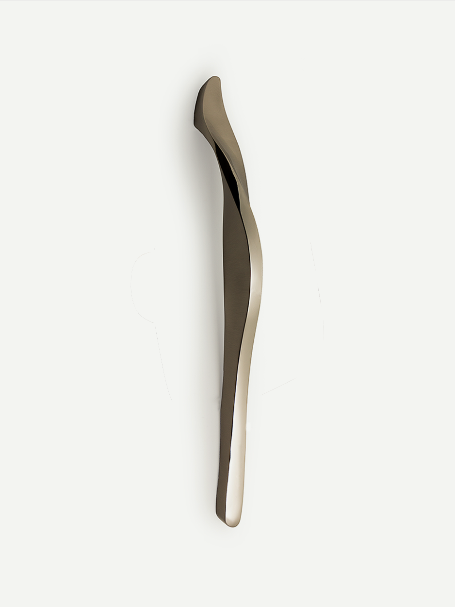 Contemporary lever door handle in luxury finish
