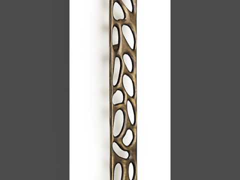 Long bronze pull handle for double doors in villas and homes.