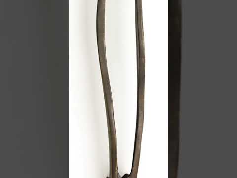 Solid brass front door handle in modern design