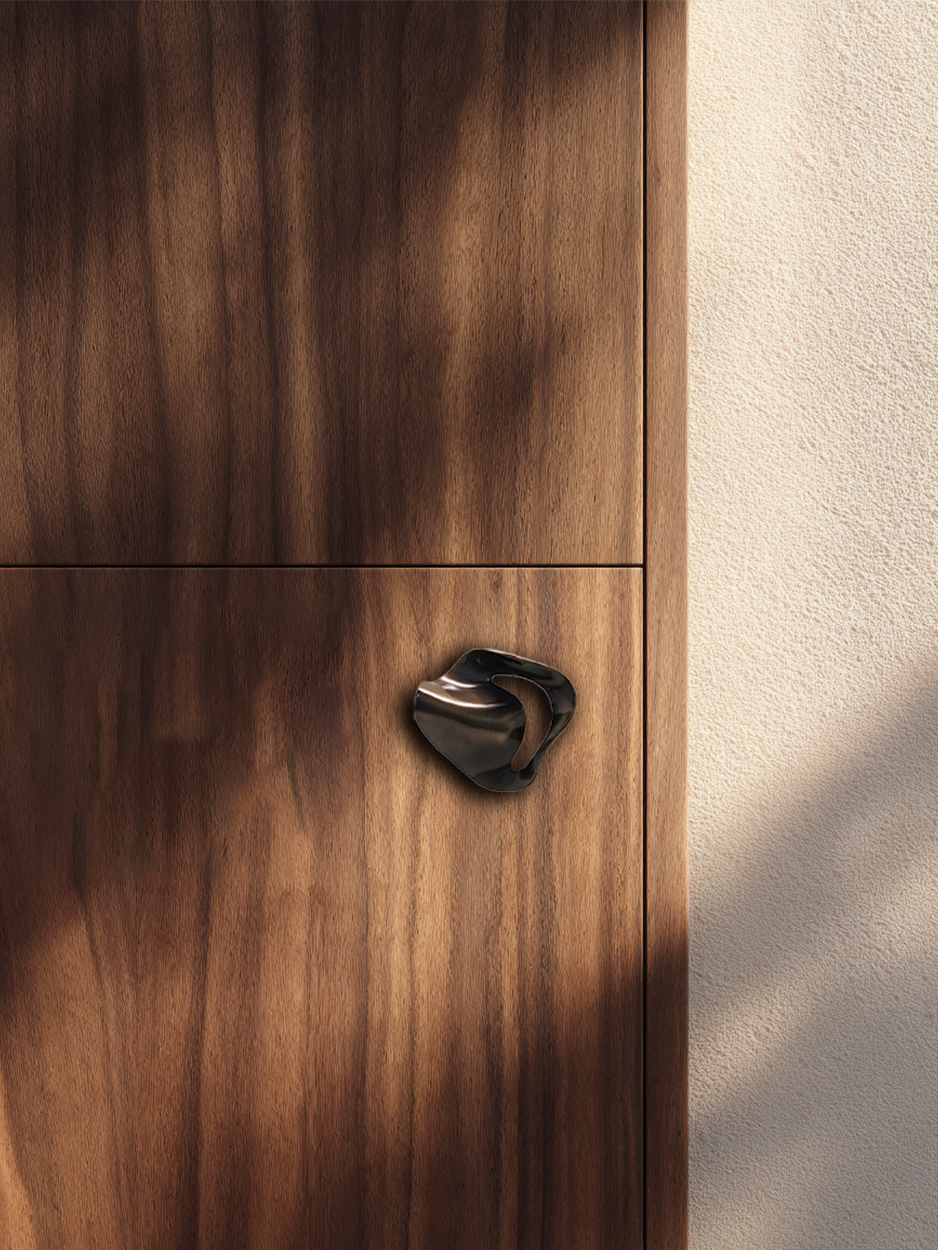Solid brass sculpted cabinet knobs and pulls for luxury kitchens and cabinets 