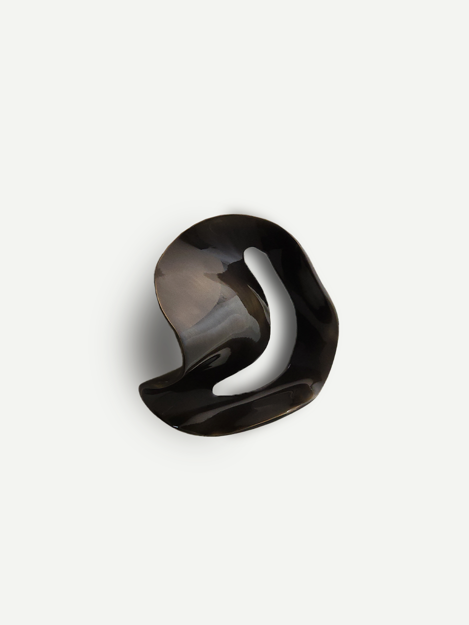Round cabinet knob in aged bronze finish for wardrobe cabinet doors