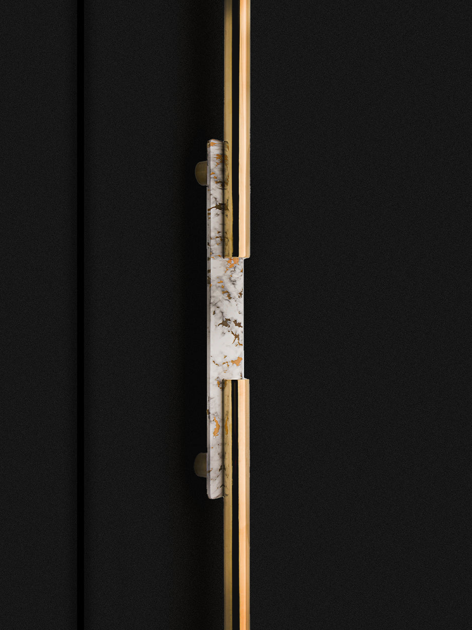 Unique handcrafted brass handles for front entry doors