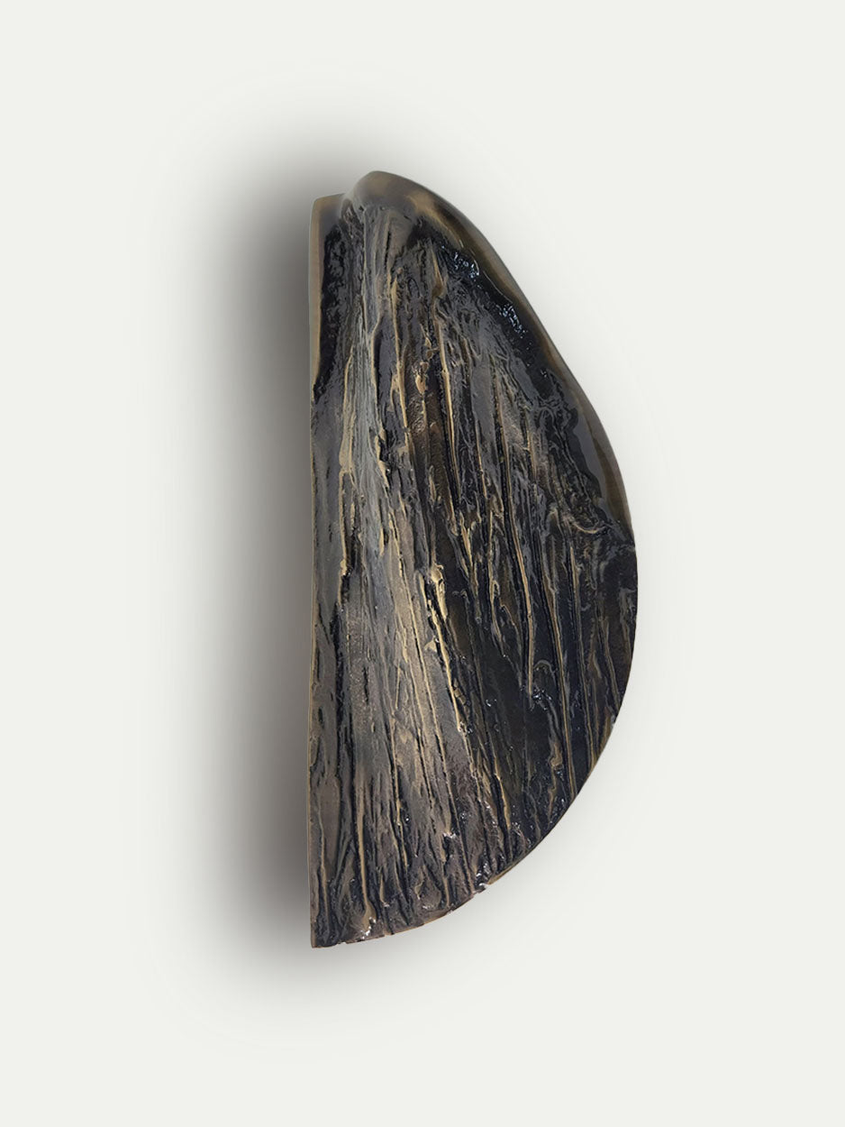D-shaped door handle in bronze for modern interior design homes and villas.