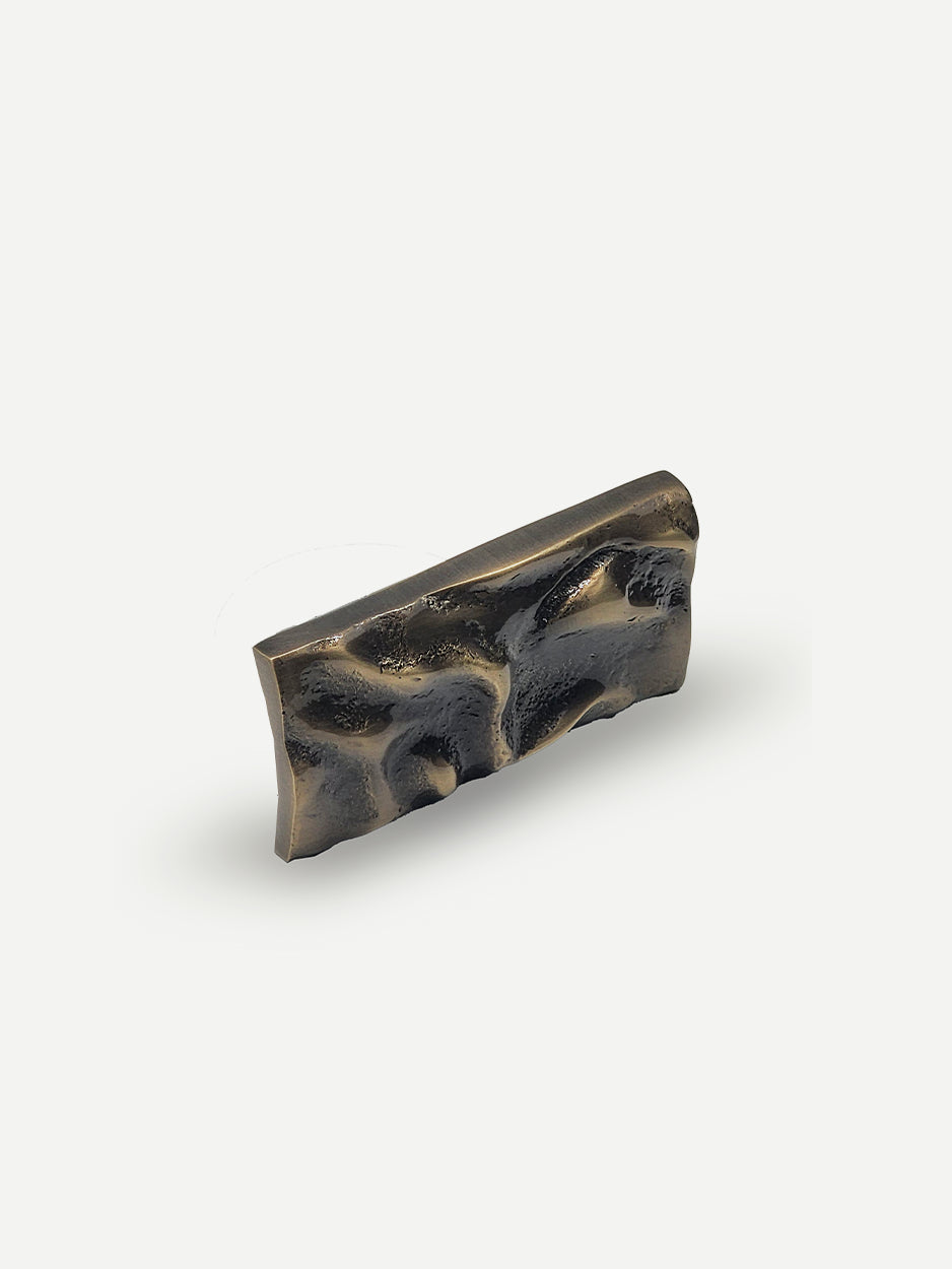 Designer rectangular luxury cabinet pull in glossy bronze