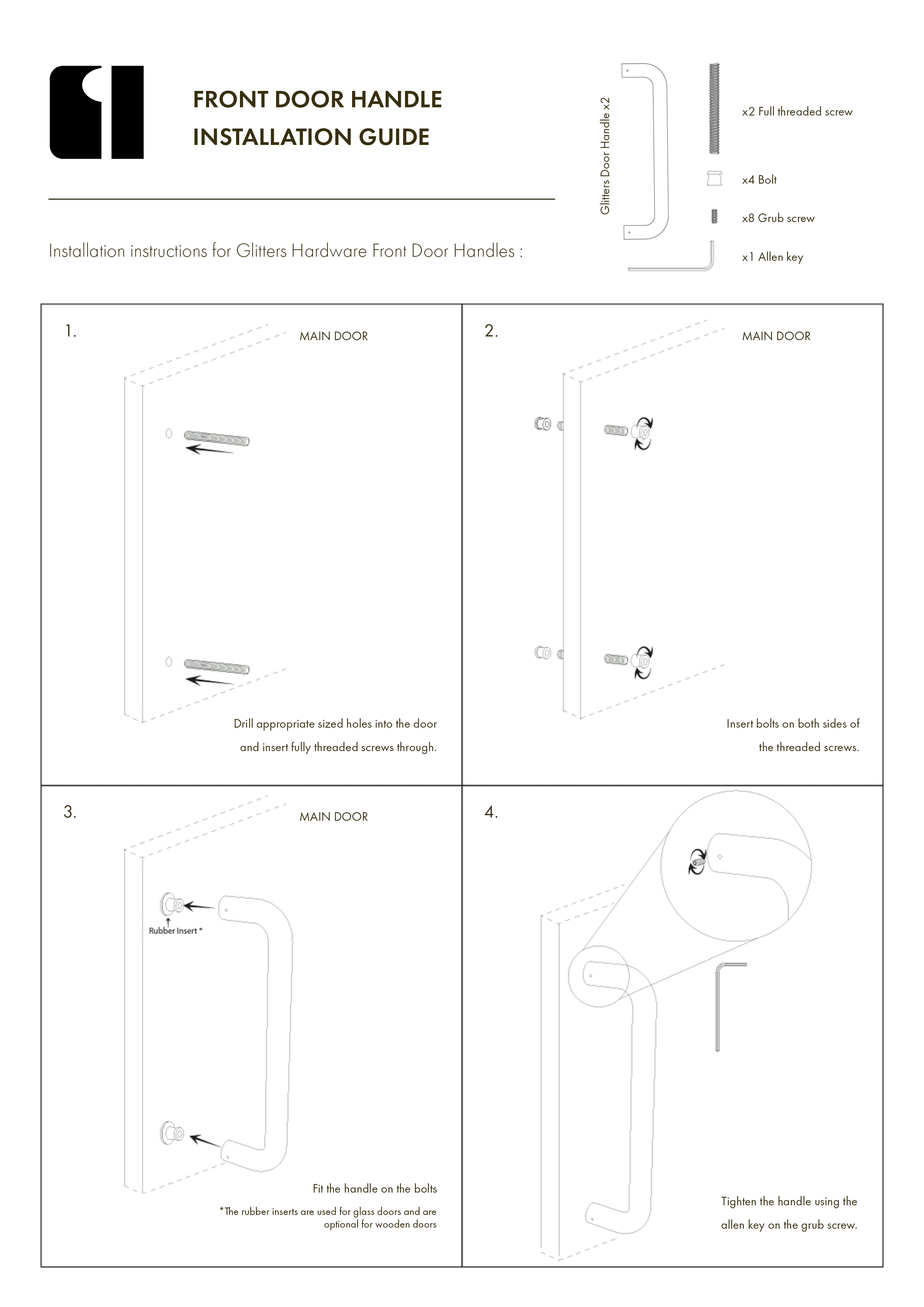 Long Entry Door Pull - RIPPLE