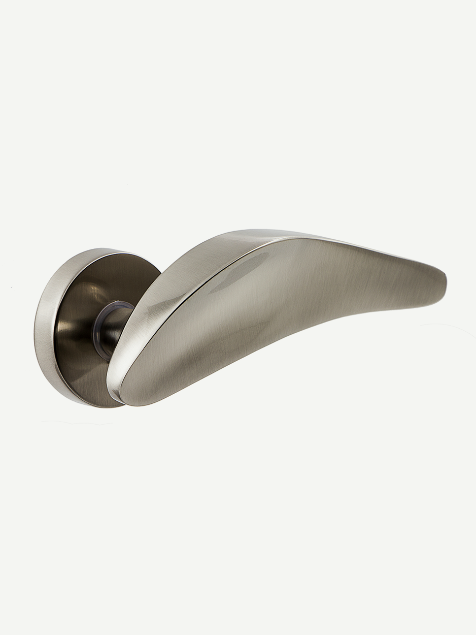 Elegant brass lever handles for high-end furniture doors
