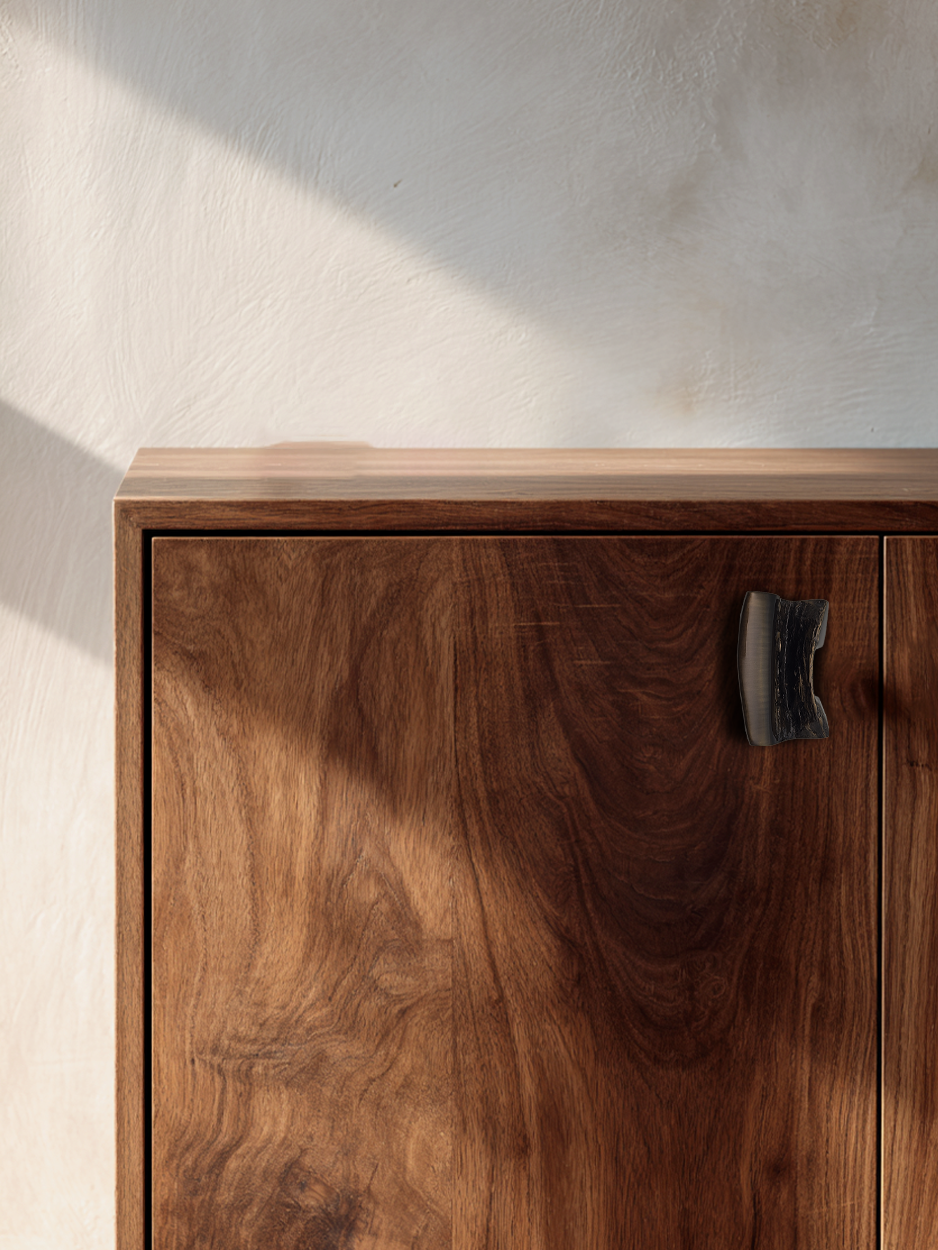 Rectangle brass cabinet knobs and sleek pulls for contemporary interiors