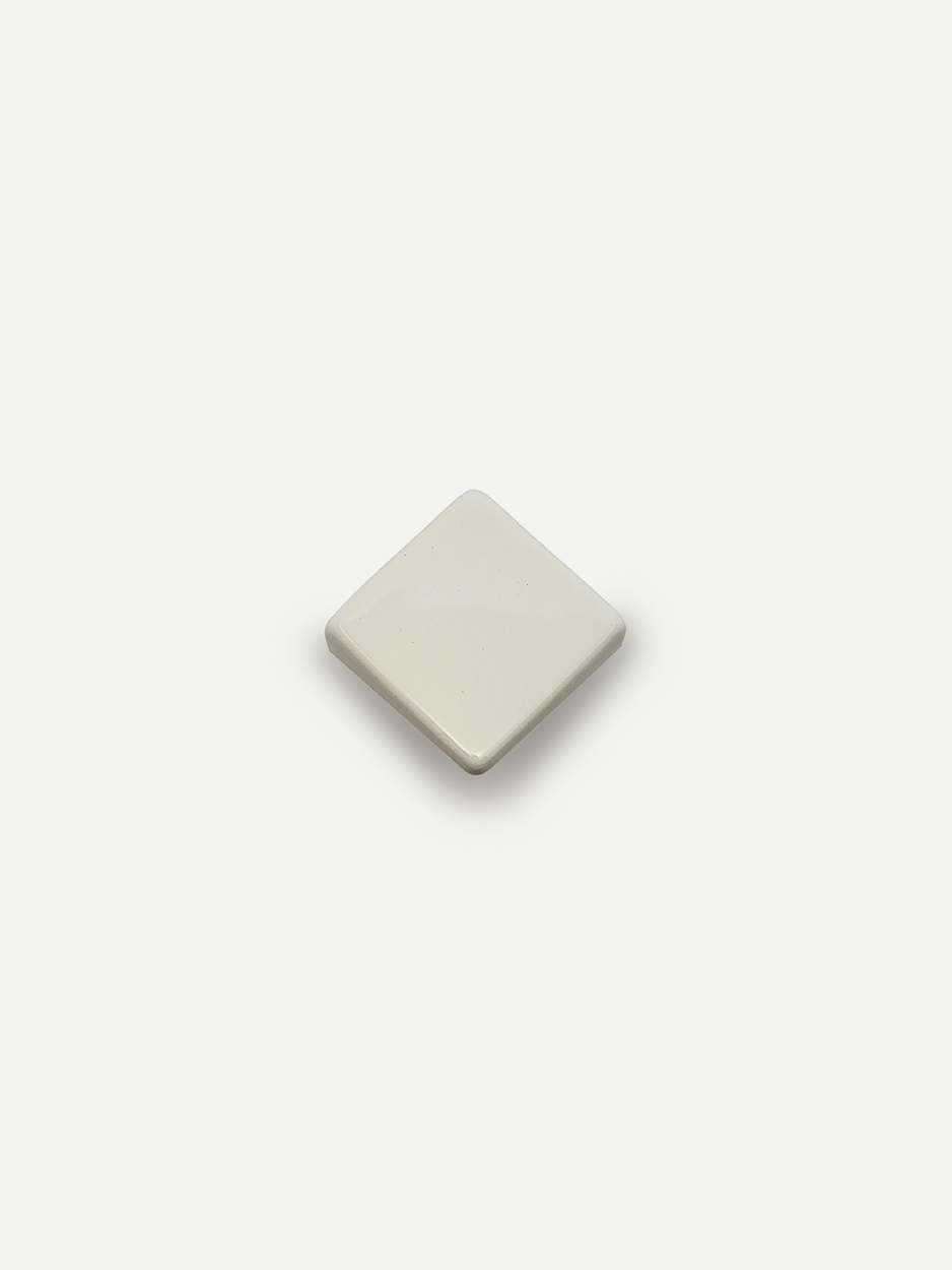 PETRA CERAMIC KNOB - GICK 5 - DIAMOND SHAPED WHITE CERAMIC KNOB FOR MODERN INTERIOR DRAWERS - GLITTERS HARDWARE