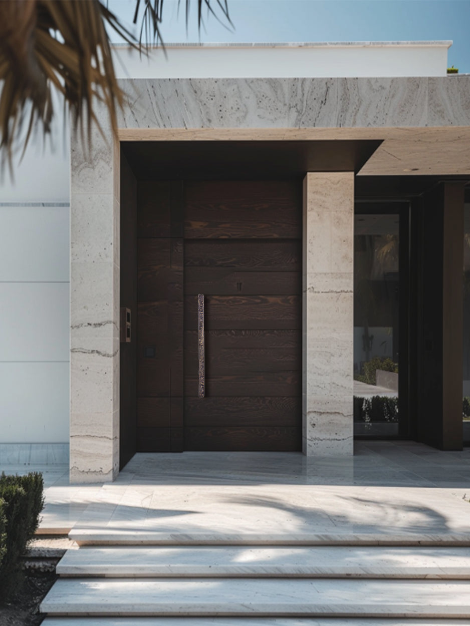 Luxury brass main door pull handles for modern villas