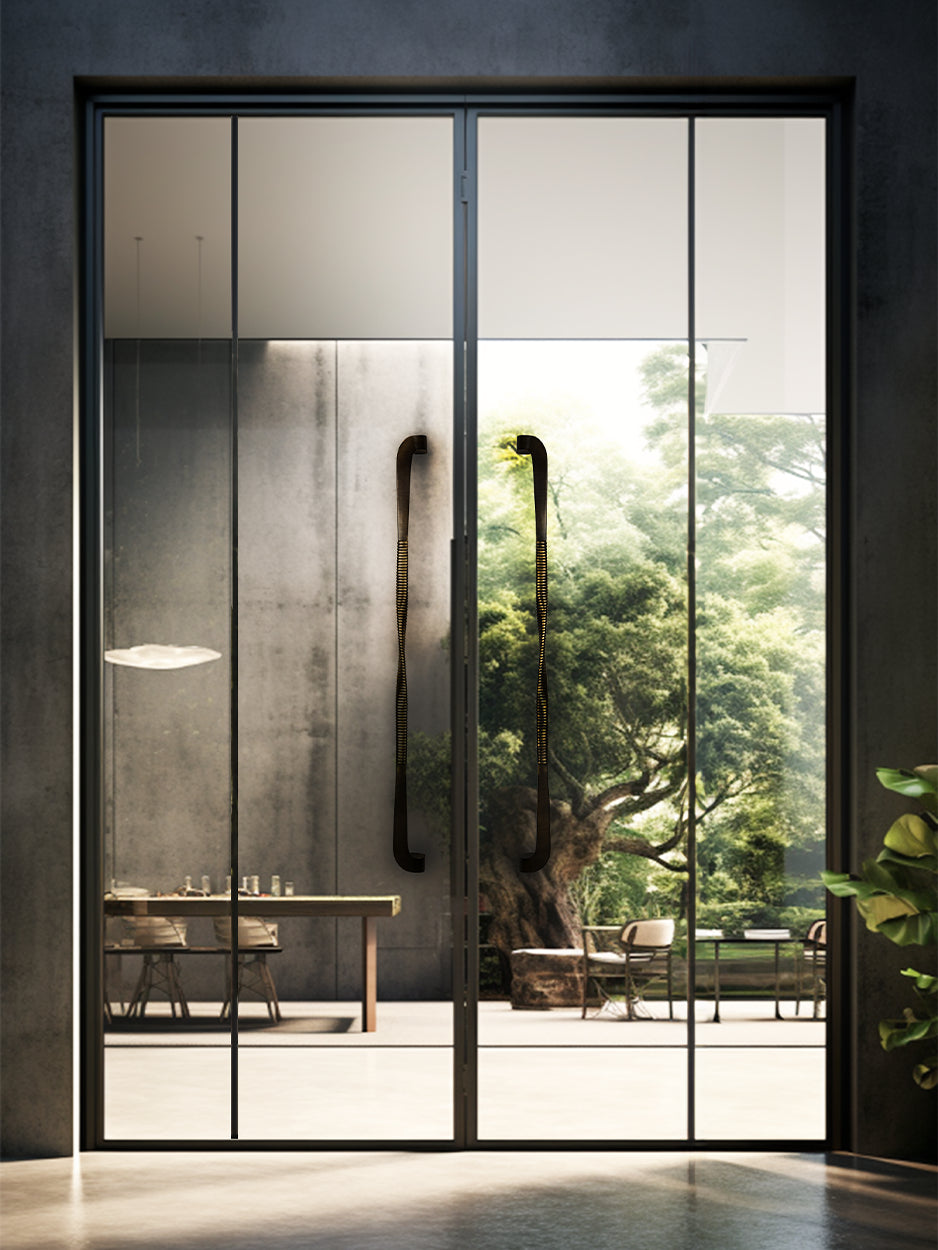 Luxury barn and front glass door pull handles for villas