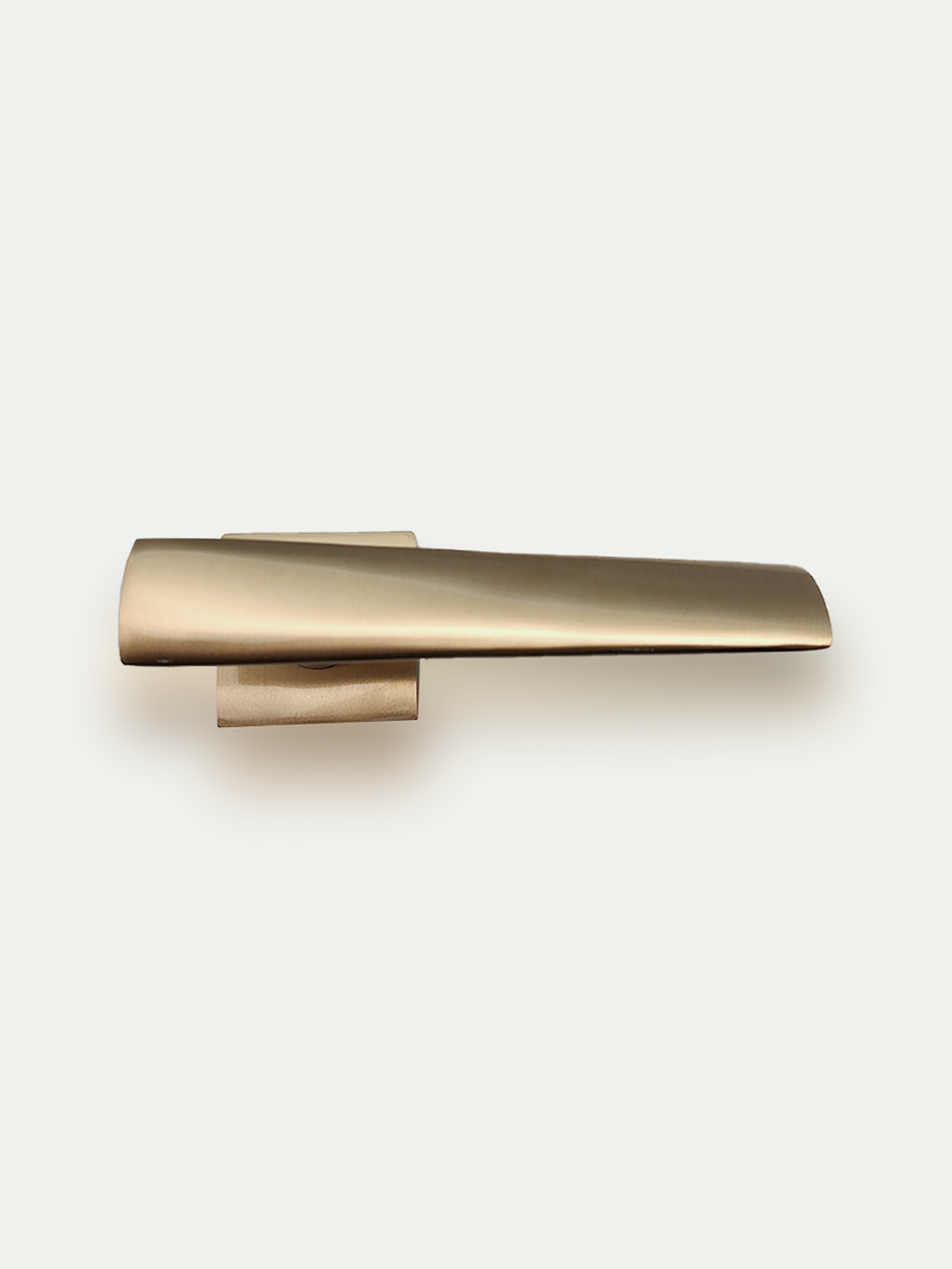 Brushed Brass Golden lever handle for bedroom and bathroom doors
