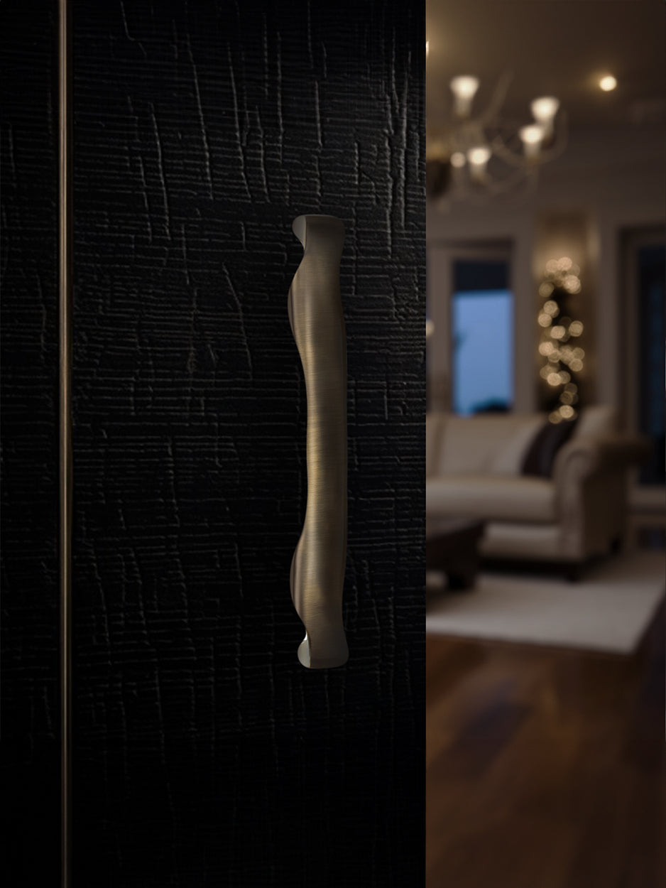 Artisanal brass door handles for luxury front entrances