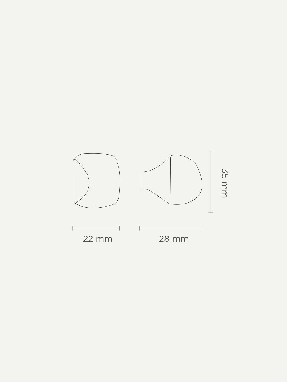 Dimension drawing of the Asteroid cabinet knob, illustrating precise measurements for easy and accurate installation on dresser drawers, cabinets, and other furniture.