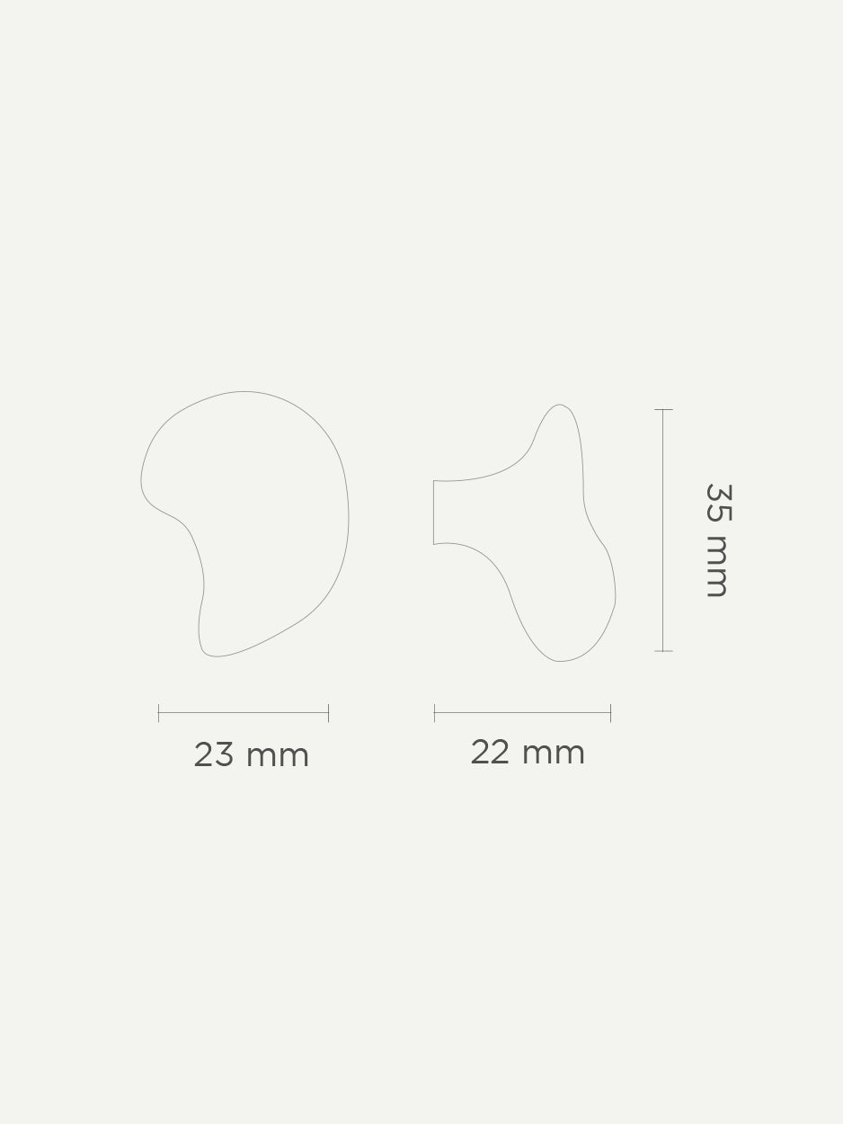 Dimension drawing of the knob, illustrating its elegant design with precise measurements for accurate installation on dresser drawers, kitchen cabinets, and bar cabinets.