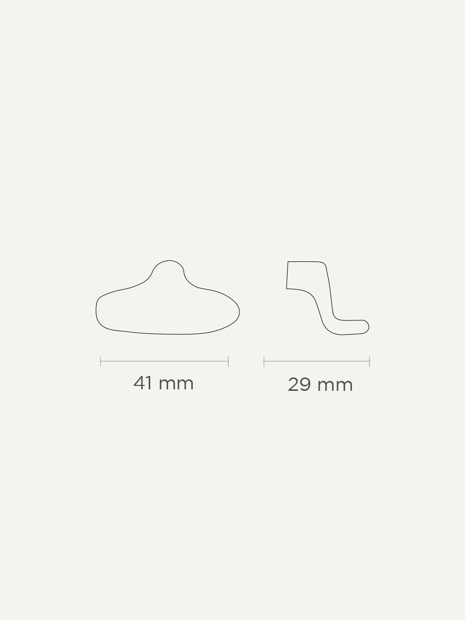 Dimension drawing of the Electron knob, detailing its precise measurements for accurate installation. Keywords: cabinet knob dimensions, hardware installation guide, interior design specifications.