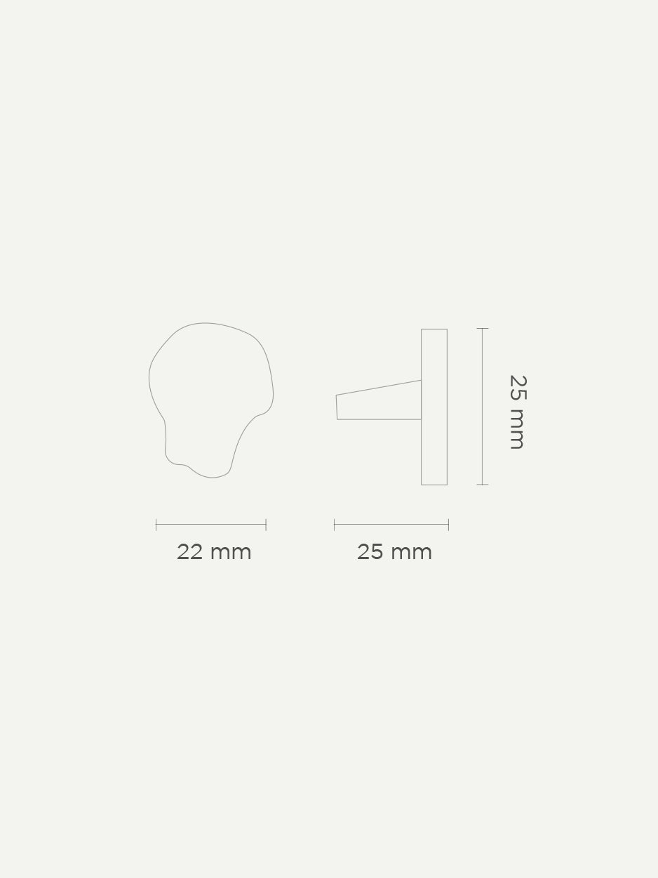 Dimension drawing of the Supernova cabinet knob, illustrating precise measurements for easy and accurate installation on dresser drawers, cabinets, and other furniture.