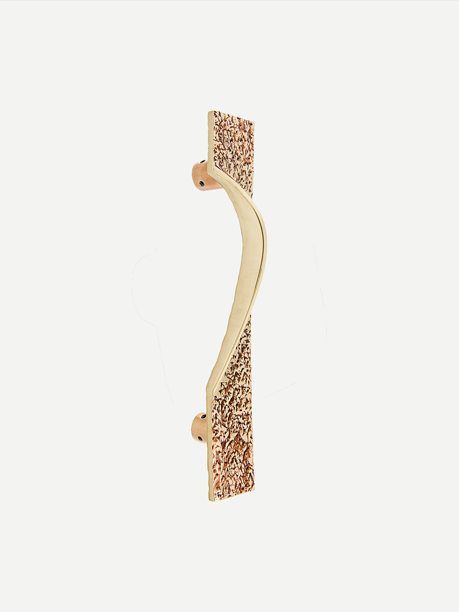 Solid brass door handle for luxury interiors