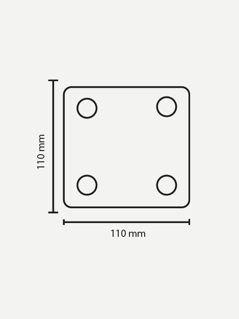 Dimension drawing of the luxury cabinet pull, showcasing detailed measurements and design elements for accurate installation in bar cabinets, console units, and kitchen cabinets.