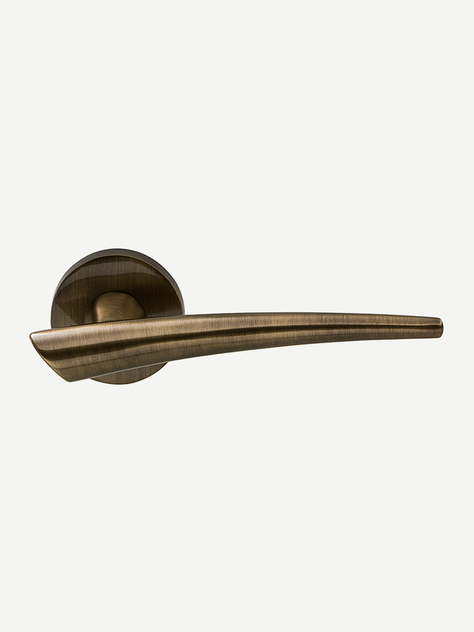 CEDAR door lever handle in glossy bronze finish, highlighting the luxurious and stylish look ideal for upscale contemporary spaces.