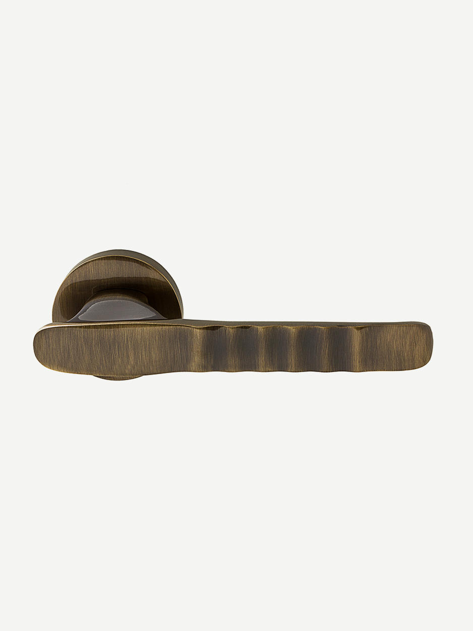 Luxury brass lever door handles for villas and penthouses