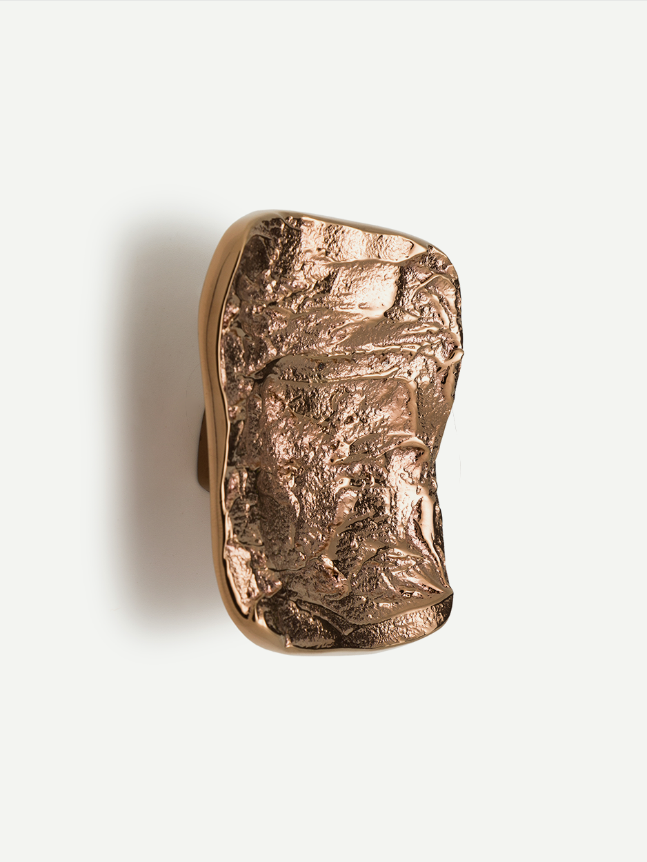 Luxury brass cabinet pulls for custom kitchen cabinetry.