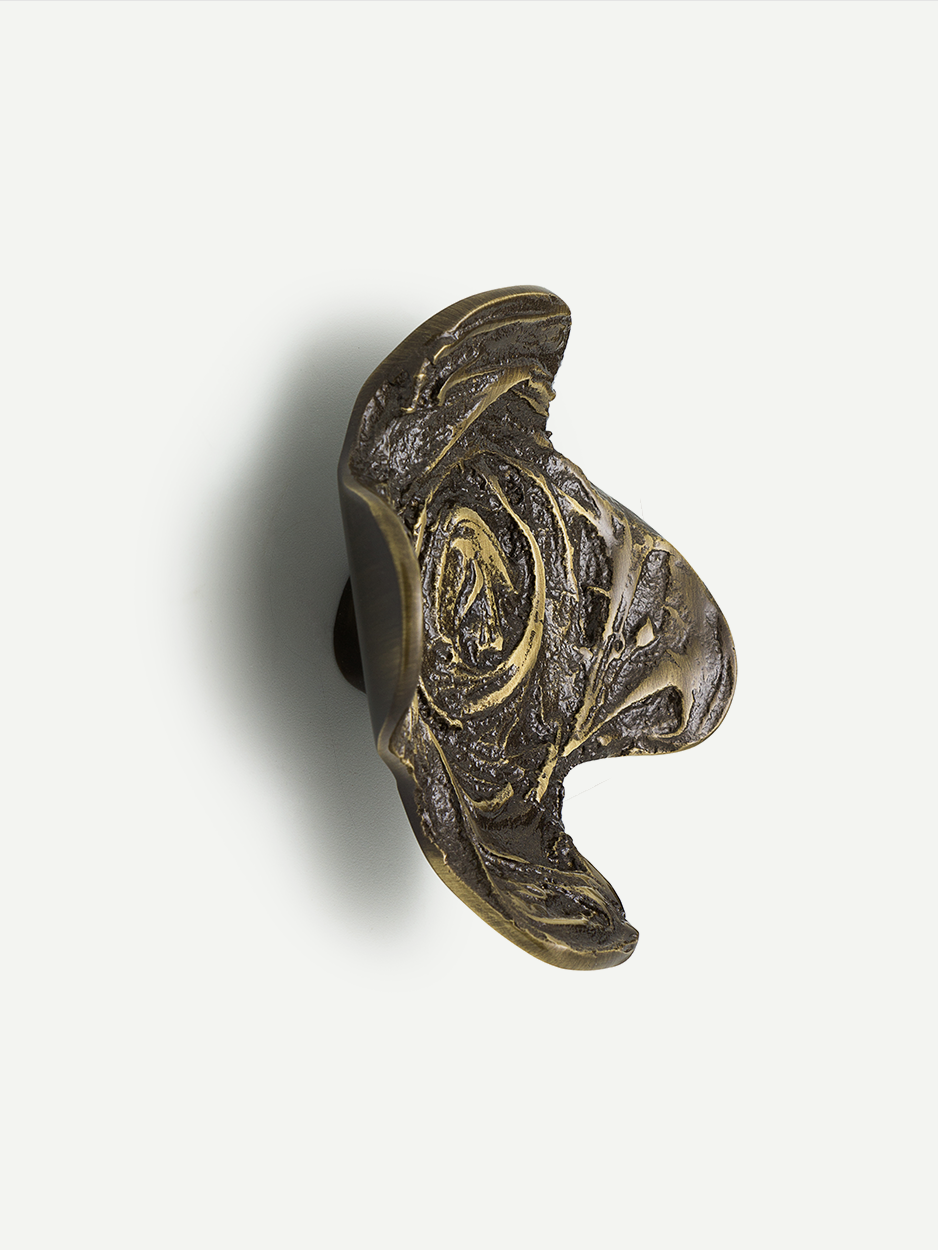 Modern cabinet pulls for custom wardrobe and millwork, inspired by nature.