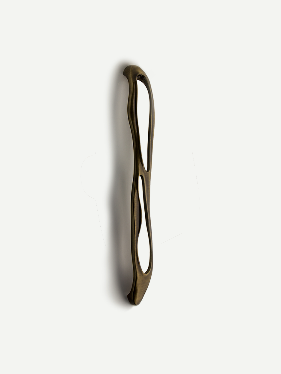 Modern abstract door handle for apartment entry doors